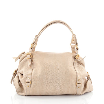 Bottega Veneta Zip Satchel Lizard Gold 2559706