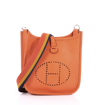 Hermes Evelyne Crossbody Gen III Clemence TPM Orange 2559804