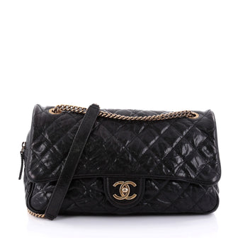Chanel Shiva Flap Bag Quilted Caviar Large Black 2559806