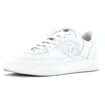 Chanel Women's CC Low-Top Sneakers Perforated Leather