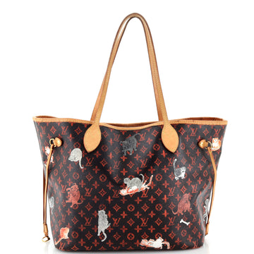 Louis Vuitton Neverfull NM Tote Limited Edition Grace Coddington Catogram Canvas MM