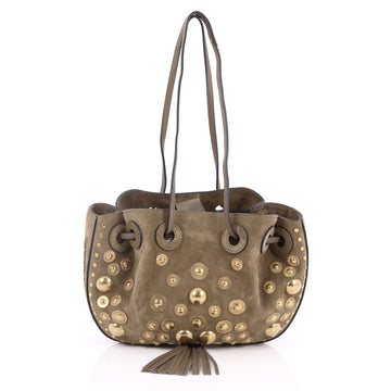 Inez Bucket Bag Studded Suede Small
