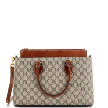 Gucci Linea A Convertible Tote GG Coated Canvas Medium