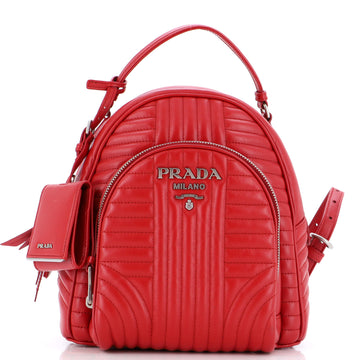 Prada Front Pocket Backpack Diagramme Quilted Leather Small