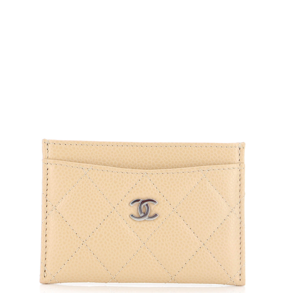 Classic Card Holder Quilted Caviar / neutral