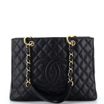 Chanel Grand Shopping Tote Quilted Caviar