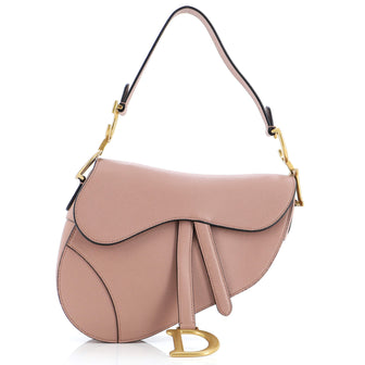 Christian Dior Saddle Handbag Leather Medium