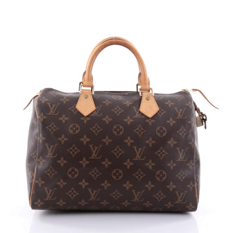 Louis Vuitton Speedy Handbag Monogram Canvas 30 Brown 2562304