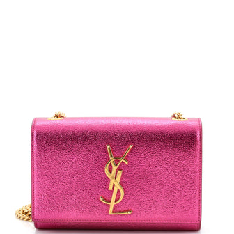 Saint Laurent Classic Monogram Crossbody Bag Grainy Leather Small