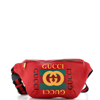 Gucci Logo Belt Bag Printed Leather Small