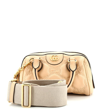 Gucci Ophidia Convertible Boston Top Handle Bag GG Matelasse Leather Mini