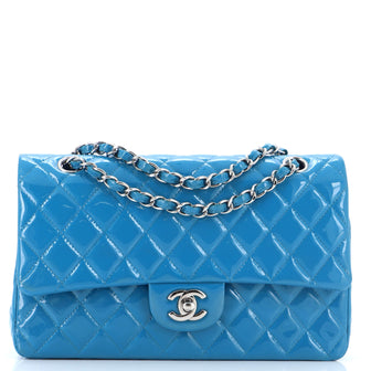 Chanel Classic Double Flap Bag Quilted Patent Medium