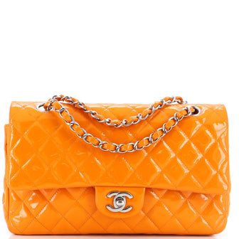 Chanel Classic Double Flap Bag Quilted Patent Medium