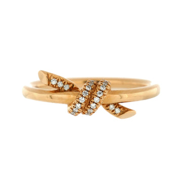 Tiffany & Co. Knot Ring 18K Rose Gold and Diamonds