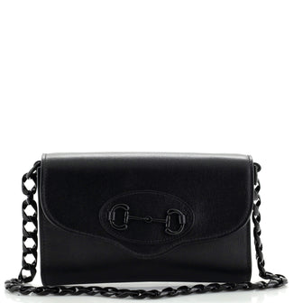 Gucci Horsebit 1955 Curved Flap Shoulder Bag Leather Mini