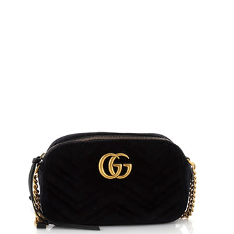 Gucci GG Marmont Shoulder Bag Matelasse Velvet Small