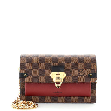 Louis Vuitton Vavin Chain Wallet NM Damier with Leather