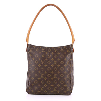 Louis Vuitton Looping Handbag Monogram Canvas GM Brown 2564201