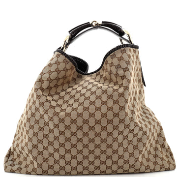 Gucci Horsebit Hobo GG Canvas Large