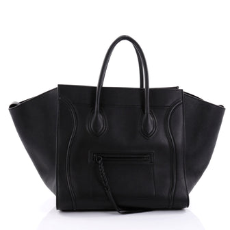 Celine Phantom Handbag Smooth Leather Large Black 2564508