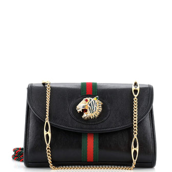 Gucci Rajah Web Chain Shoulder Bag Leather Small