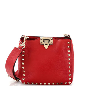 Valentino Garavani Rockstud Flip Lock Messenger Bag Leather Mini