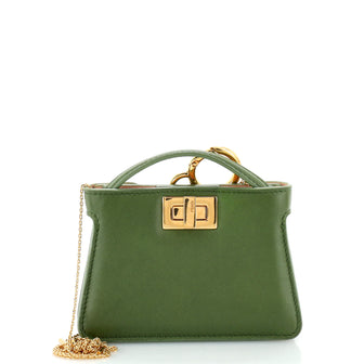 Fendi Peekaboo Bag Charm Leather Nano