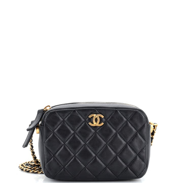 Chanel Pearl Crush Camera Case Quilted Lambskin Small