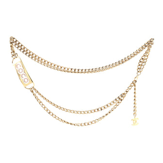 Chanel Coco Double Chain Belt Metal with Crystals