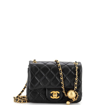 Chanel Pearl Crush Square Flap Bag Quilted Lambskin Mini