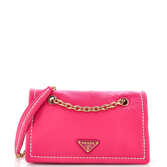Prada Padded Chain Flap Bag Tessuto Medium