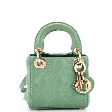 Christian Dior Lady Dior Bag Cannage Quilt Lambskin Nano