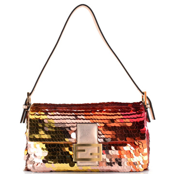 Fendi Baguette 1997 Bag Sequin Embellished Satin Medium