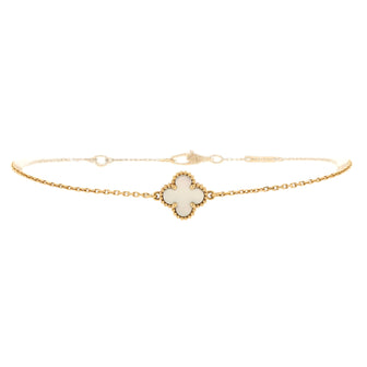 Van Cleef & Arpels Sweet Alhambra Bracelet 18K Yellow Gold and Mother of Pearl