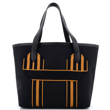 Hermes Pursangle Tote Canvas with Leather