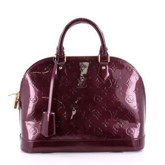 Louis Vuitton Alma Handbag Monogram Vernis PM Red 2567203