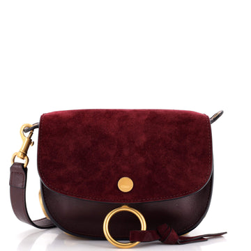 Chloe Kurtis Shoulder Bag Leather and Suede Mini