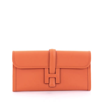 Hermes Jige Elan Clutch Swift 29 Orange 2568102