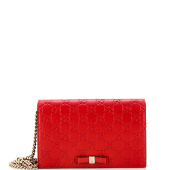 Gucci Signature Wallet on Chain Guccissima Leather