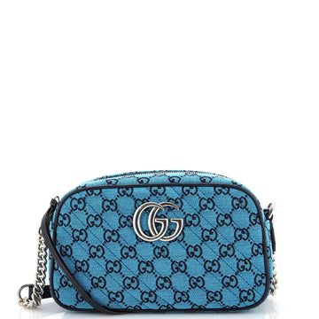 Gucci GG Marmont Shoulder Bag Diagonal Quilted GG Canvas Small