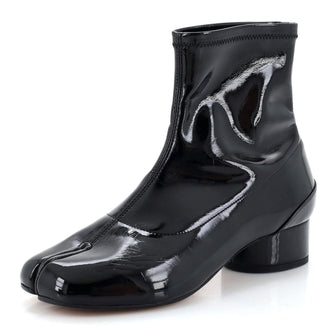 Maison Margiela Women's Tabi Block Heel Sock Boots Patent