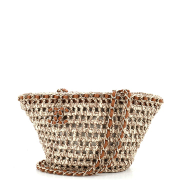 Chanel CC Charm Chain Shopping Tote Crochet Small