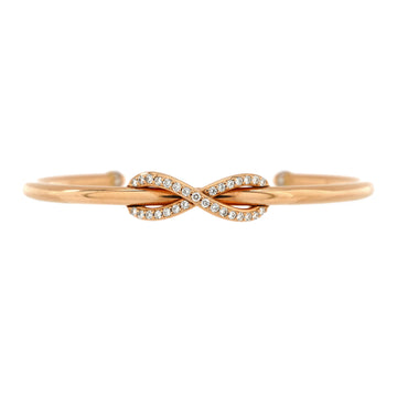 Tiffany & Co. Infinity Cuff Bracelet 18K Rose Gold with Diamonds