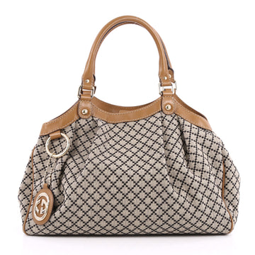 Gucci Sukey Tote Diamante Canvas Medium Black 2568804