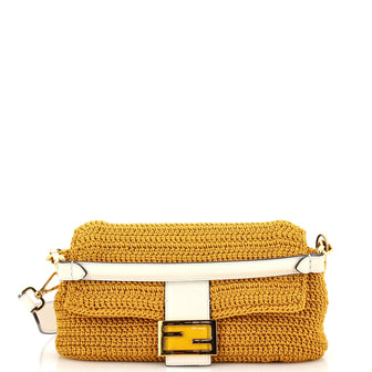 Fendi Baguette NM Bag Woven Crochet Medium