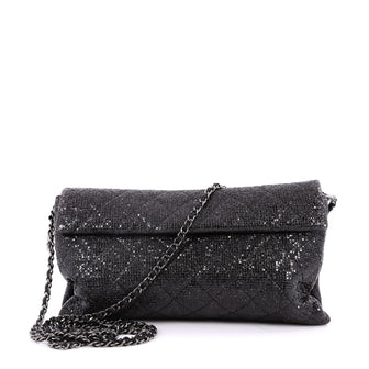 Chain Clutch Quilted Sequin