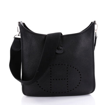 Hermes Evelyne Crossbody Gen I Clemence PM Black 2569302