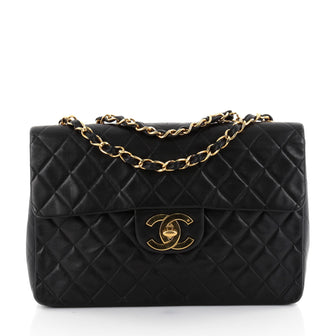 Vintage Classic Single Flap Bag Quilted Lambskin Maxi