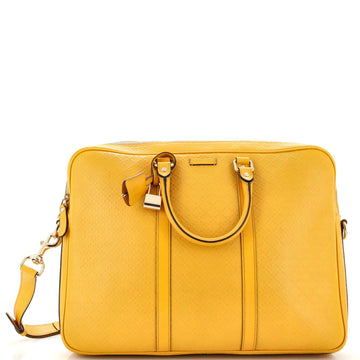 Gucci Bright Convertible Briefcase Diamante Leather Large