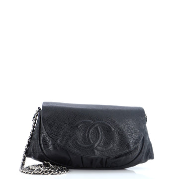 Chanel Half Moon Wallet on Chain Caviar
